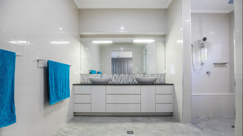 white bathroom interior